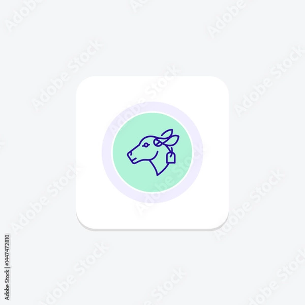 Obraz Tag On Cow Ear, vector, pixel perfect, illustrator file