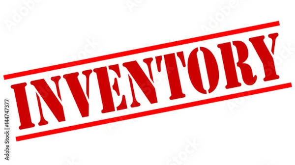 Fototapeta INVENTORY red stamp