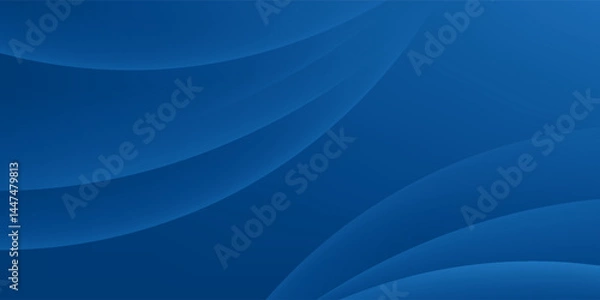 Fototapeta Abstract blue color background. Dynamic shapes composition. Vector illustration modern