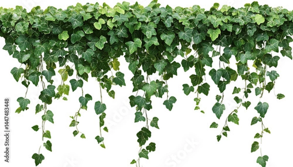 Fototapeta green leaves background isolated on transparent background