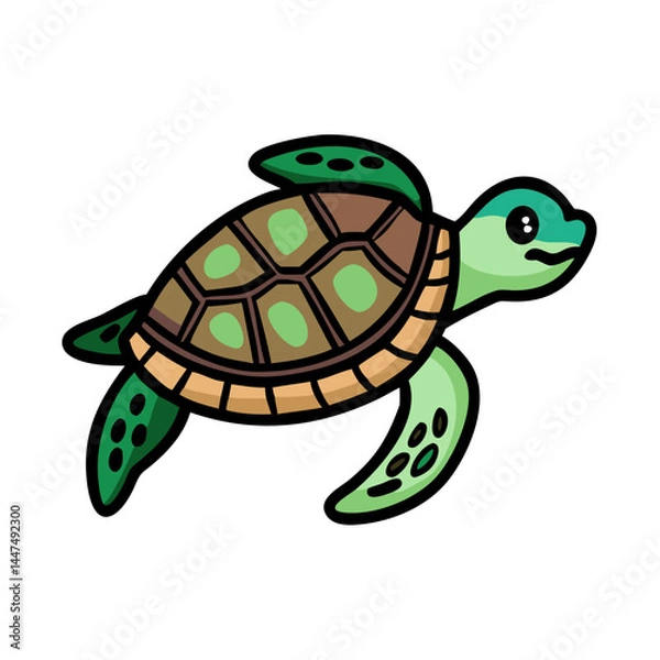 Fototapeta sea turtle icon, sea turtle vector illustration-simple illustration of sea turtle, perfect for sea turtle logos and icons