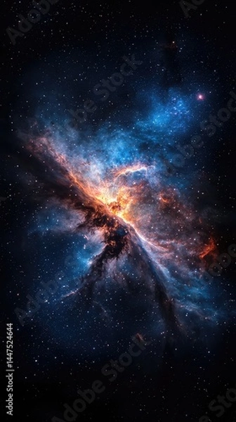 Fototapeta Colorful Nebula in Space