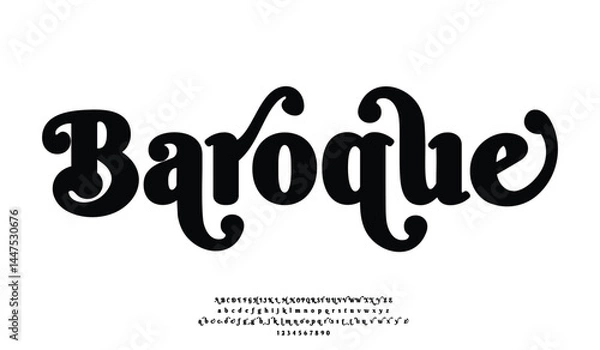 Fototapeta Elegant  Bold Font Uppercase Lowercase And Number. Classic Lettering Minimal Fashion Designs. Typography modern serif fonts regular decorative vintage concept. vector illustration