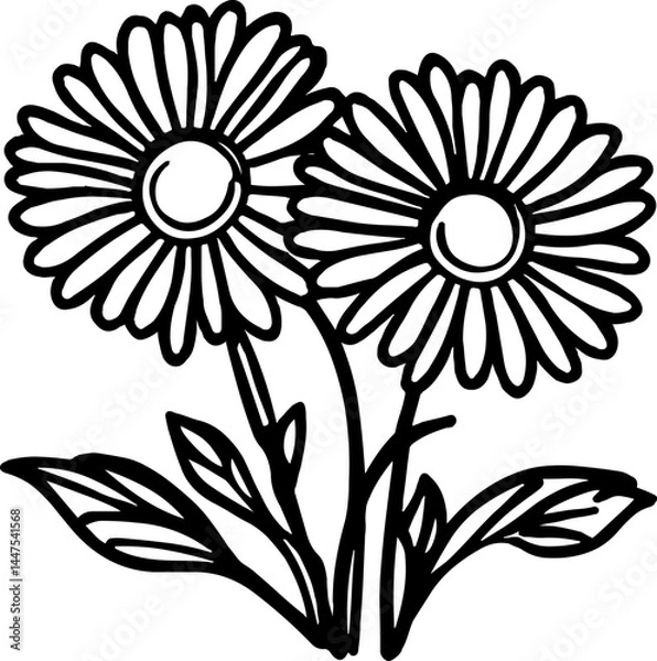 Fototapeta Cute Daisy Clipart for Craft Projects

