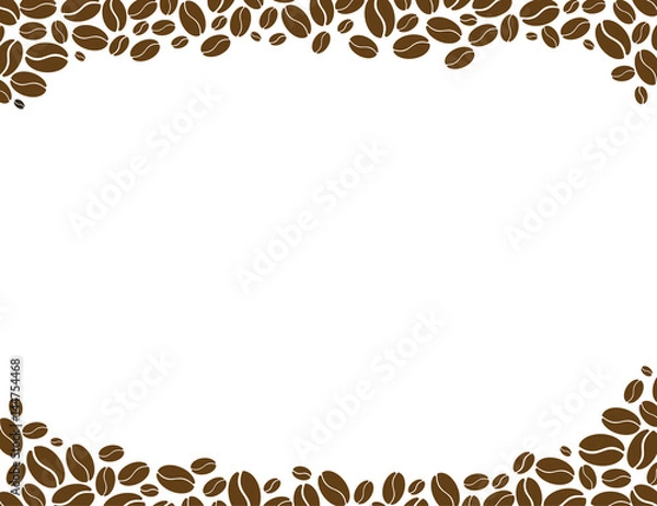 Obraz Coffee beans on a white background. Coffee background.