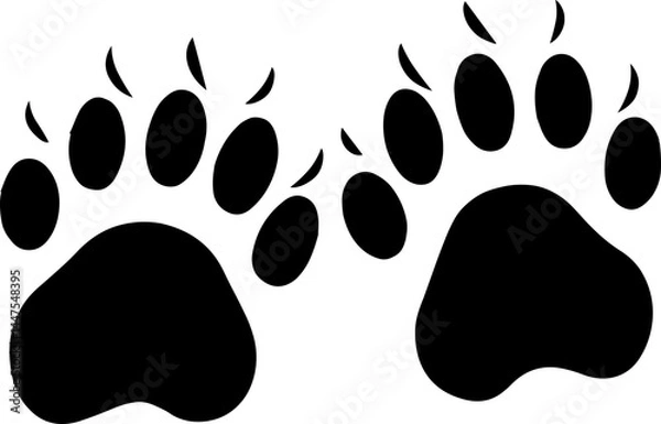 Fototapeta Cat Paw Outline Vector