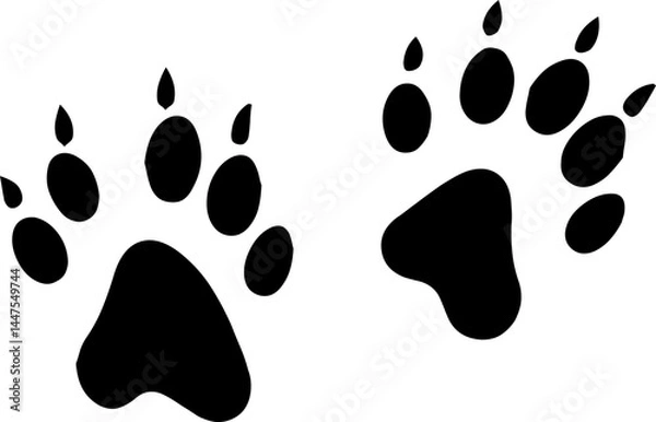 Fototapeta Cat Paw Outline Vector