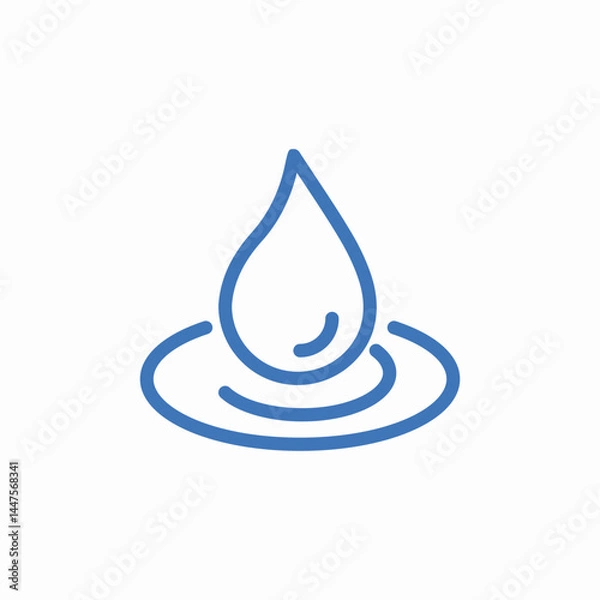 Obraz drop ripple icon sign vector