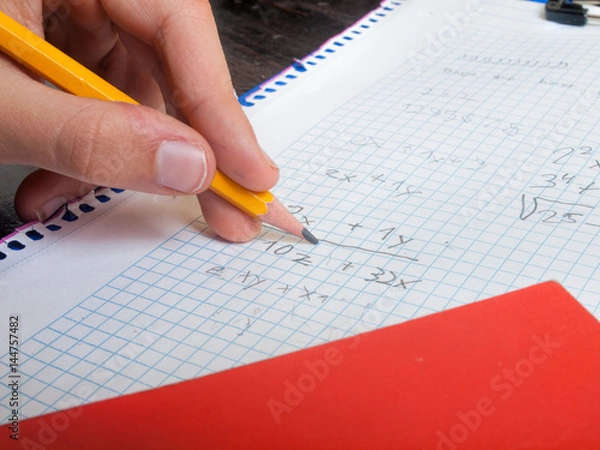 Fototapeta studying mathematics