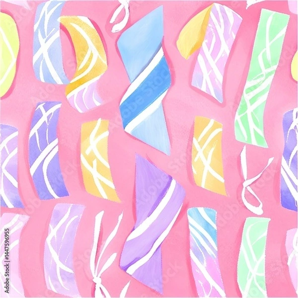 Obraz cute ribbon pattern background
