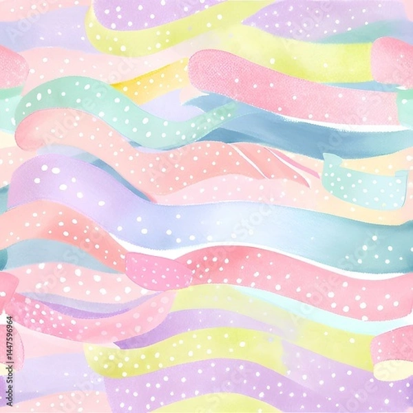 Obraz cute ribbon pattern background