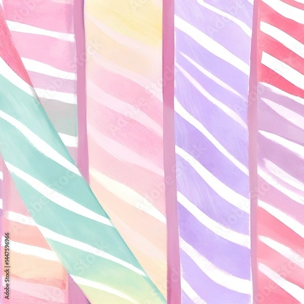 Obraz cute ribbon pattern background