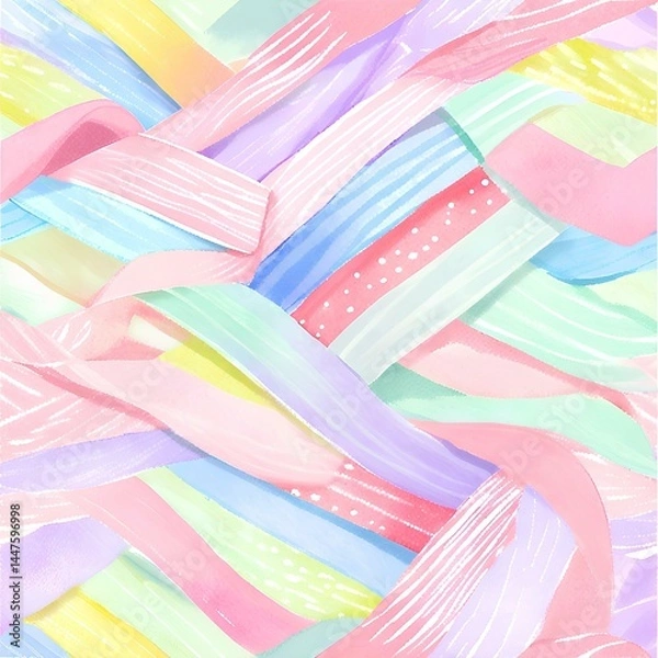 Obraz cute ribbon pattern background