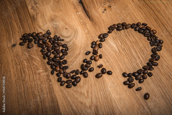 Obraz coffee beans note