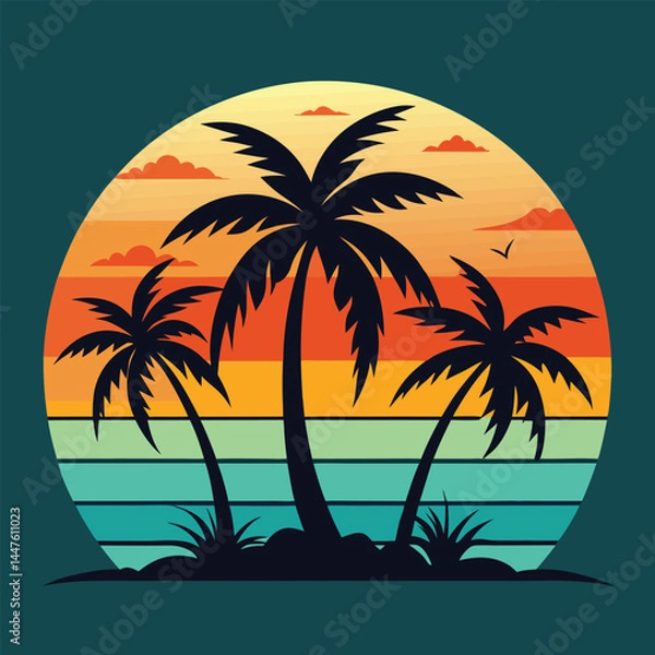 Obraz palm trees on the beach