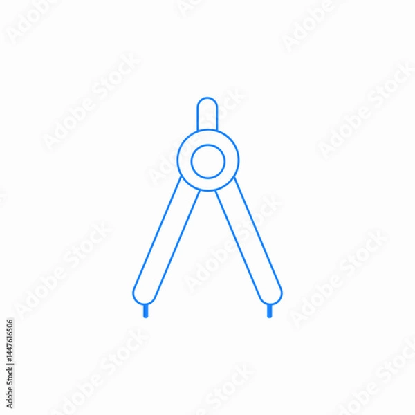 Fototapeta compass geometry icon sign vector