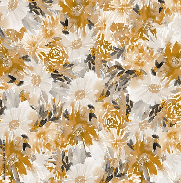 Fototapeta Colorful Flower and Leaf Patterns with Beautiful Textures