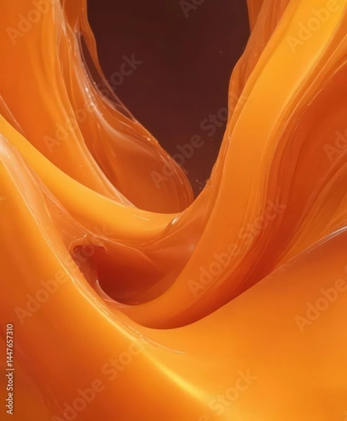 Fototapeta Fluid orange gradient, swirling abstract forms create a vibrant, energetic backdrop ,  gradient,  abstract background,  color