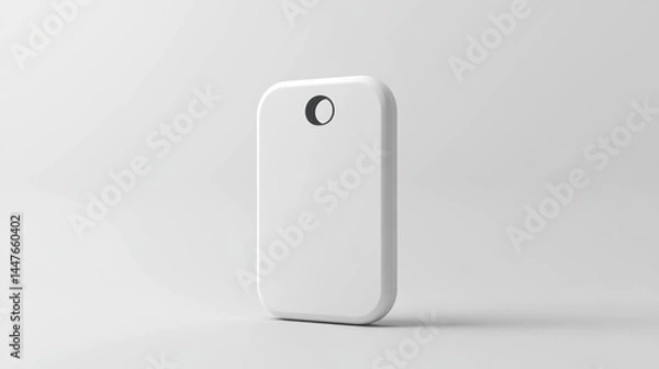 Fototapeta Blank white rectangular tag