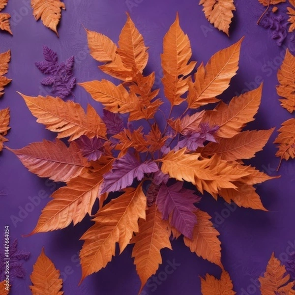 Fototapeta autumn leaves background, autumn maple leaves, autumn leaves on a black background