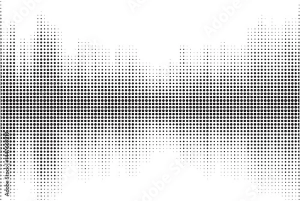Fototapeta Black Dotted Texture on White Background . Modern Vector Art . Old Paper Effect with Comic Texture . Abstract Wall Design . Grunge Comic Texture Overlay	