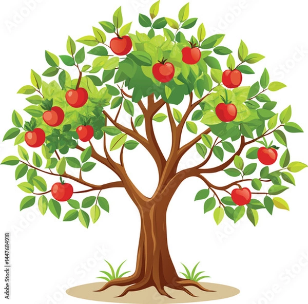 Fototapeta Apple tree Vector  
