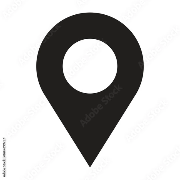 Fototapeta pin icon, location symbol, pin mark