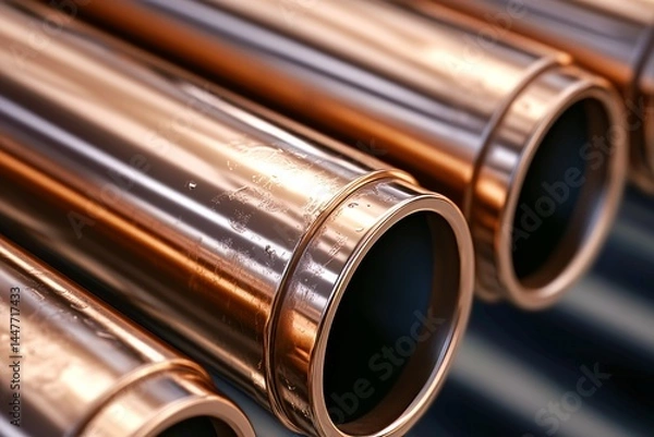 Obraz A copper pipes. Generative AI