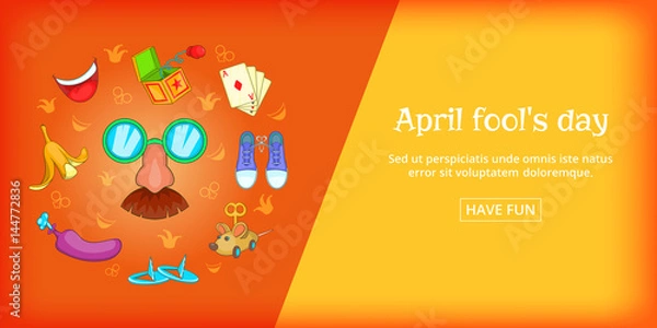 Fototapeta Spain banner horizontal, cartoon style