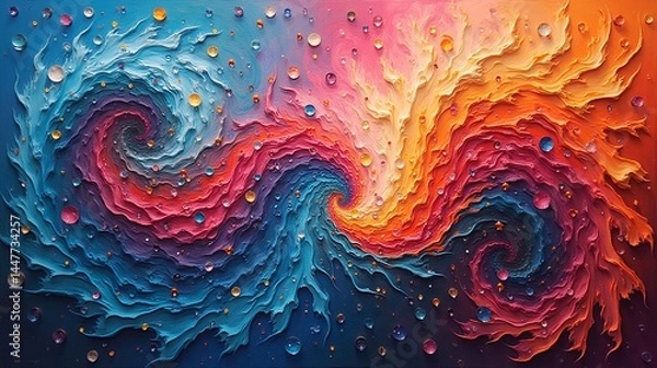 Obraz Chaos of Beauty: A Visual Symphony of Colors