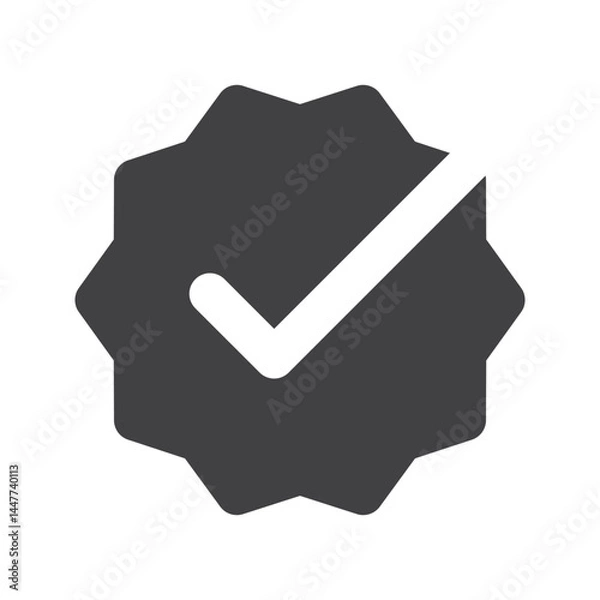 Fototapeta tick icon, tick away, tick mark vector, tick symbol