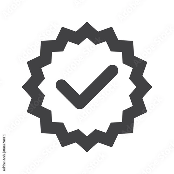 Fototapeta tick icon, tick away, tick mark vector, tick symbol