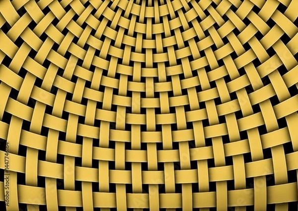 Obraz 茶色の糸で織った生地の抽象的な3dイラスト背景