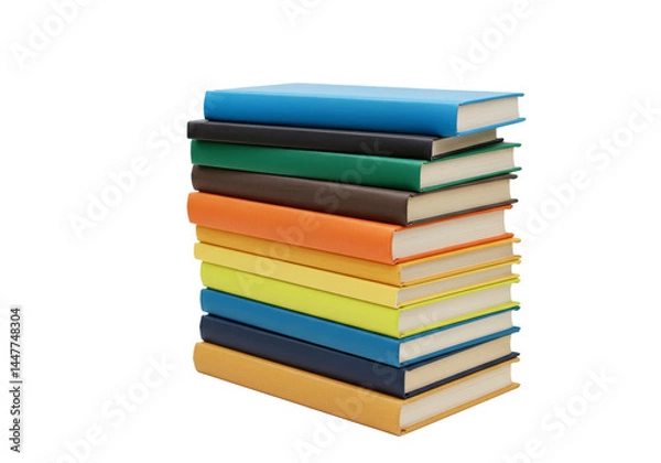 Fototapeta stack of books isolated on white