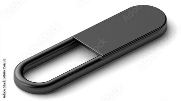 Fototapeta Clean black rectangular blackboard isolated on white Ideal for presentations & announcements - element texture dark black