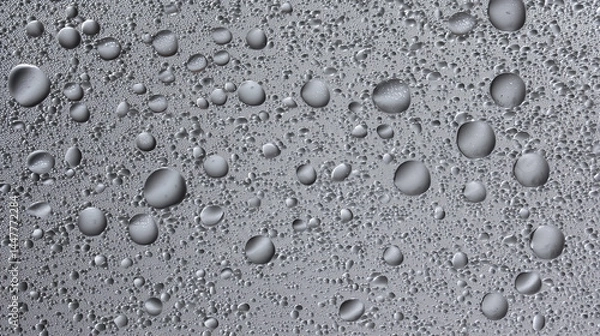 Fototapeta Minimalist Texture: Tiny Water Droplets Scattered Across Grey Background