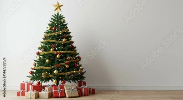 Obraz Christmas Tree with Gifts