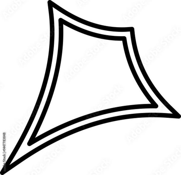 Obraz Square line icon. Geometric element design