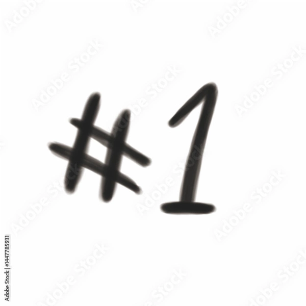 Fototapeta Number Icon