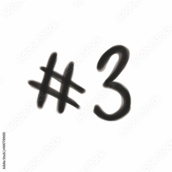 Fototapeta Number Icon
