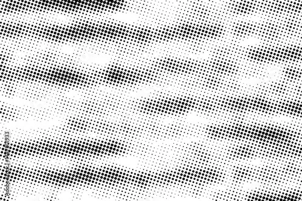 Fototapeta Black Dotted Texture on White Background . Modern Vector Art . Old Paper Effect with Comic Texture . Abstract Wall Design . Grunge Comic Texture Overlay	
