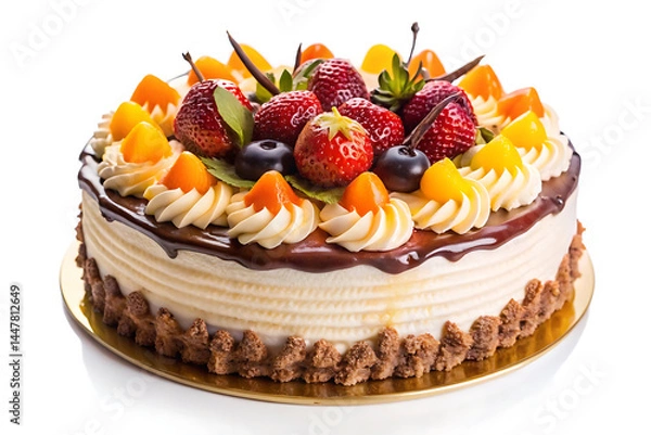 Obraz cake isolated on white background 