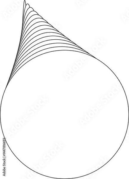 Obraz Circle frame overlapping for badges, logo tag, label, banner, icon