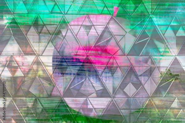 Obraz Hintergrund, Apfel, Dreiecke