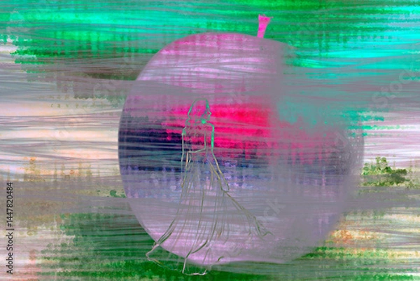 Obraz Reference Image, Frau mit Apfel