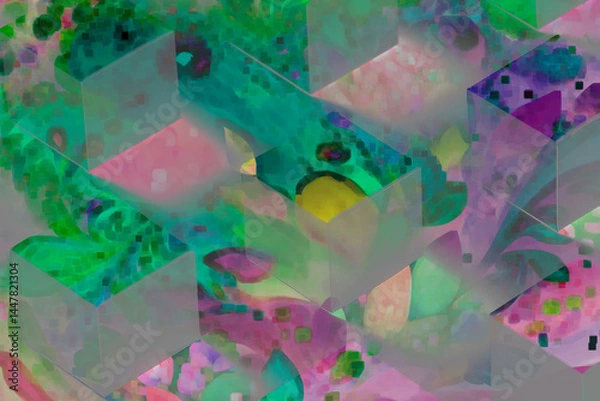 Obraz Generated image, Hintergrund bunt