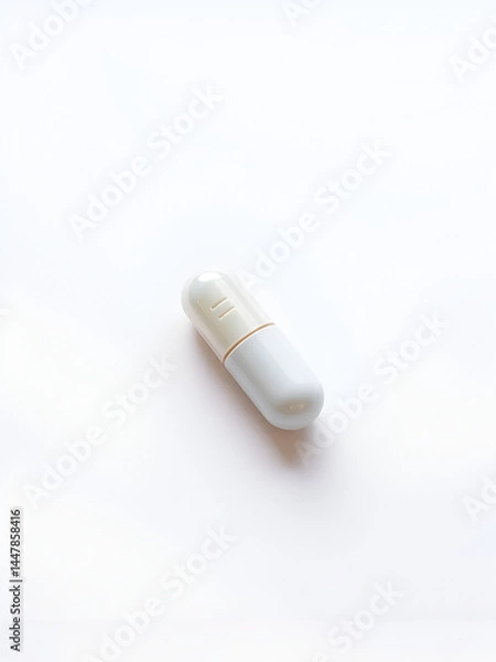 Fototapeta Two pills isolated on white