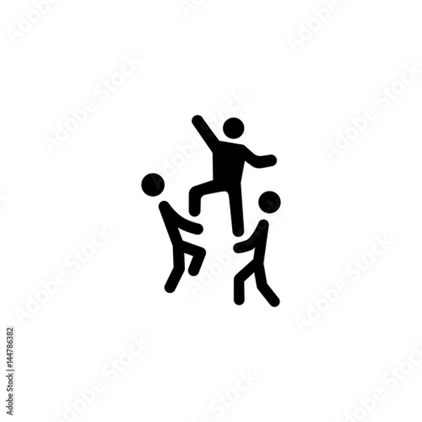 Obraz Team Building Concept Icon. Flat Design.