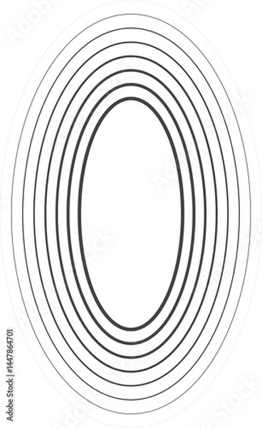 Obraz Oval halftone line with blending. Technology design element