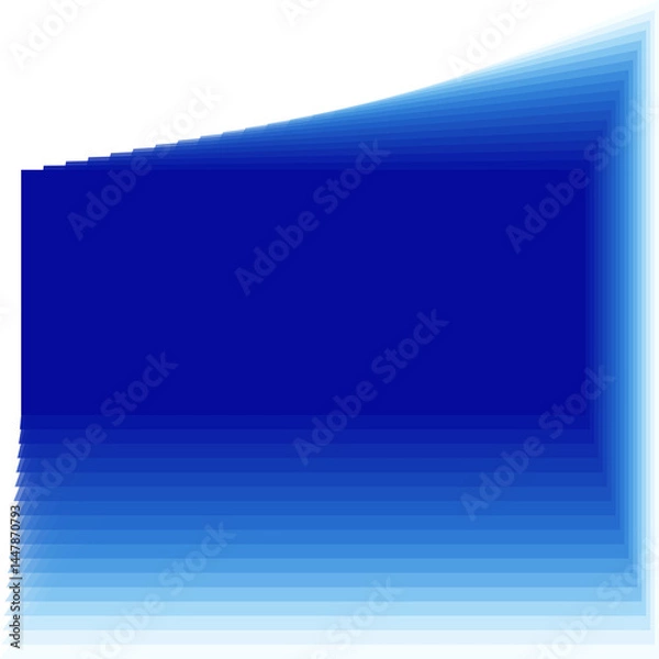 Obraz Futuristic blue square frame. Digital technology concept